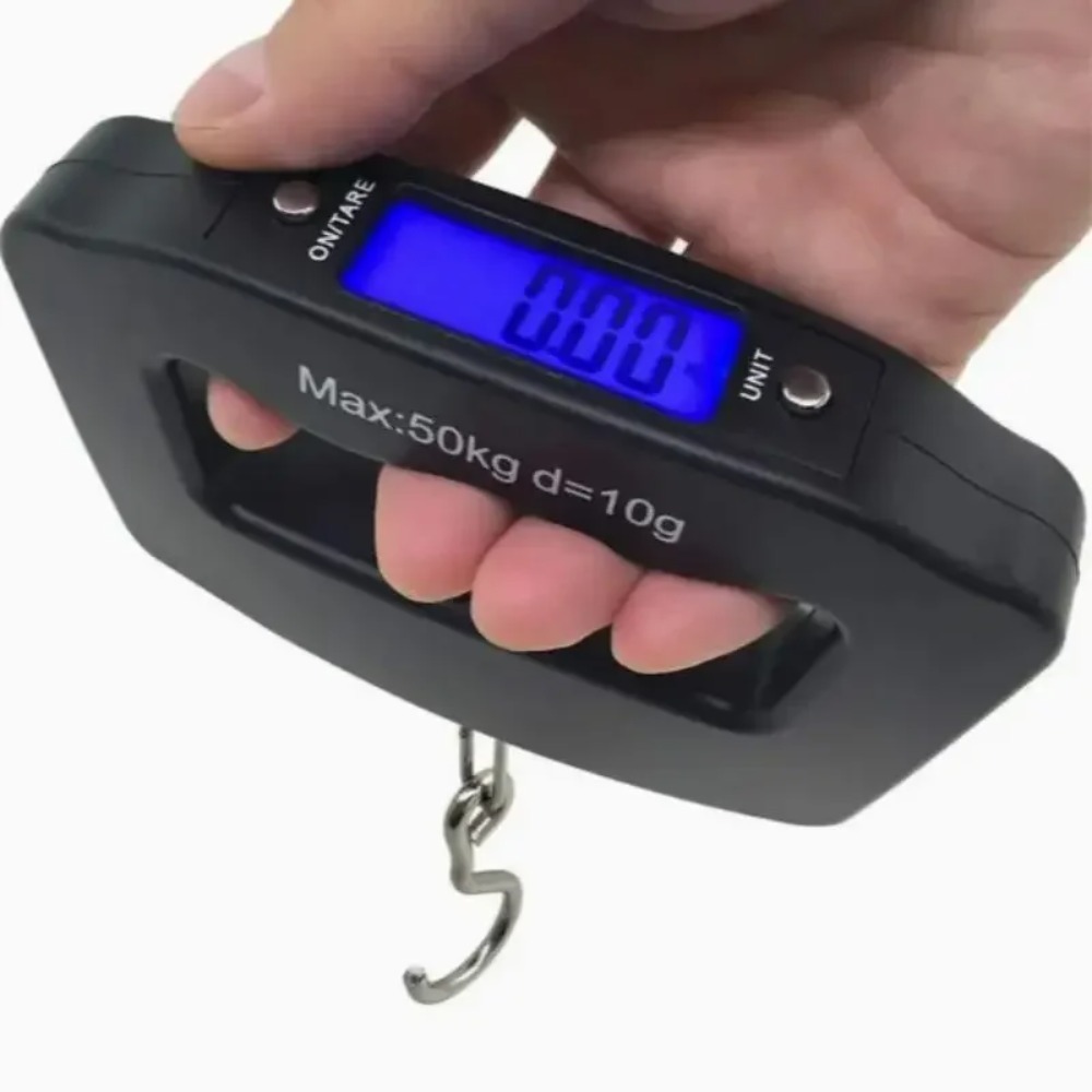 Luggage Scale Hanging - 50kg 10g 荷物重量計、LCD荷物重量計トラベルデジタル、魚重量計、家庭用電子ポータブル吊り下げ重量フックトラベル