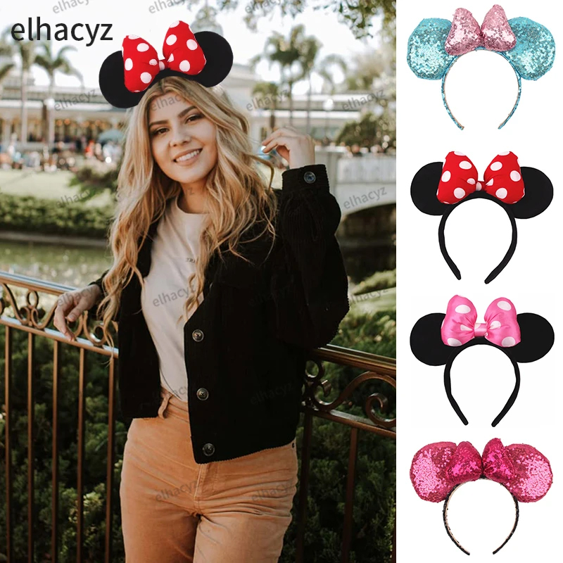 Travel Accessories Disney - ビッグサイズ クラシック ドット柄 リボン 可愛い マウス耳
