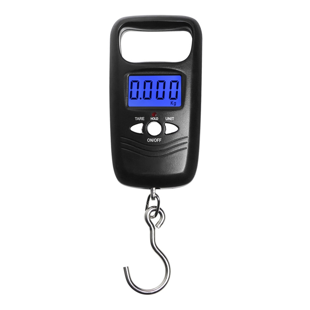 Luggage Scale Hanging - ポータブルデジタル荷物計量器 50kg 吊り下げフック付き電子重量計 LCDバックライト付き タレ機能搭載 旅行・配送用