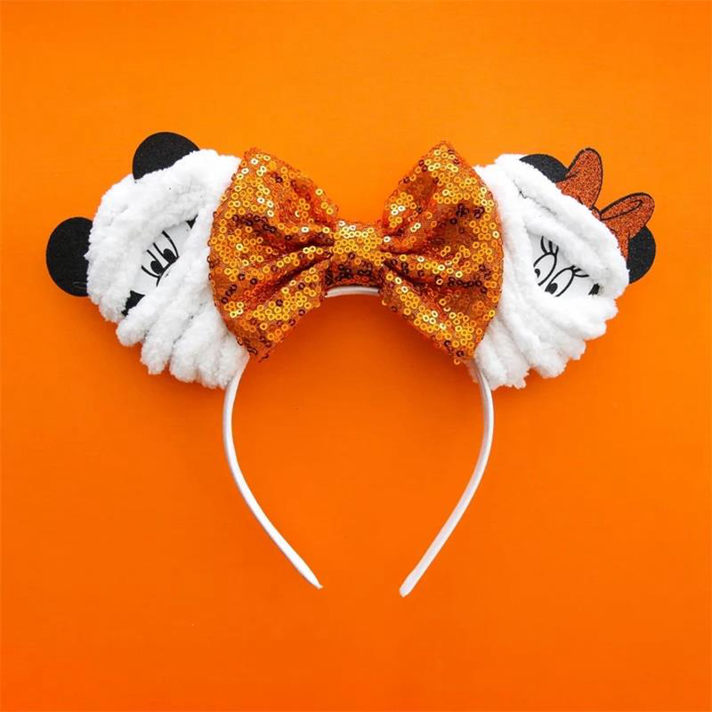 Travel Accessories Disney - ディズニー-女の子のためのミッキーのマウスの耳のヘッドバンド、ハロウィーンのヘアバンド、子供の漫画、ムミアイ、ミニー、女性のためのヘアアクセサリー、フェスティバル