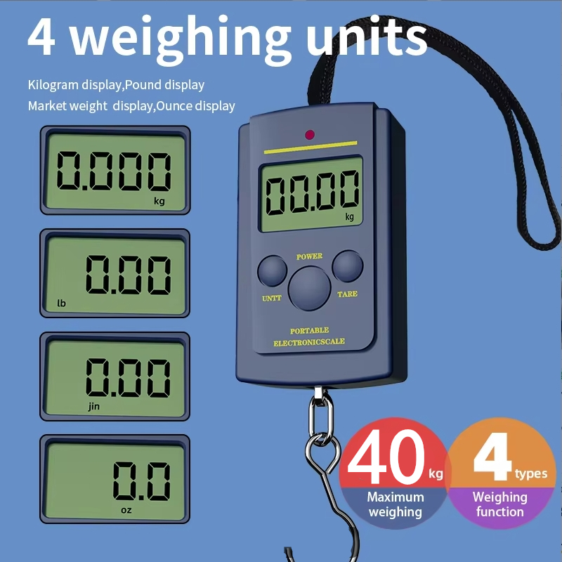 Luggage Scale Hanging - 1PC 多機能ミニ 40kg/10g 電子吊り下げ式釣り荷物スケール ポータブルデジタルハンディポケットウェイトフックスケール