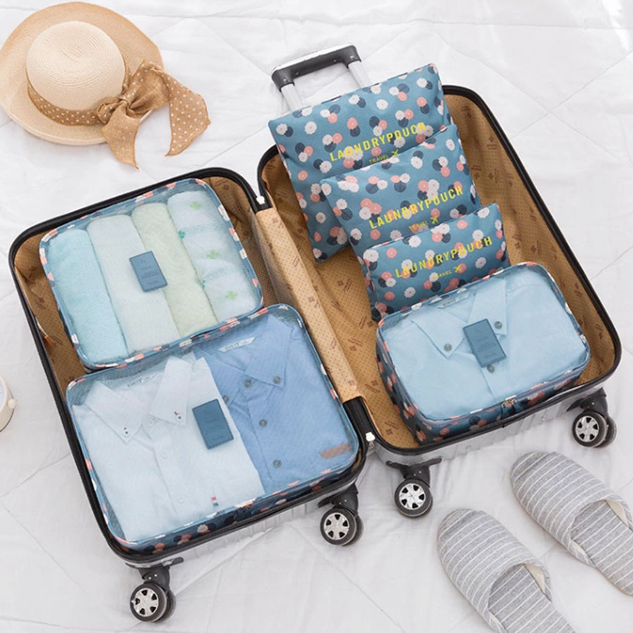 Shoe Bag Travel - 6 個トラベルオーガナイザー保存袋ポータブル旅行スーツケースオーガナイザートラベルバッグ女性のための荷物オーガナイザー服靴バッグ