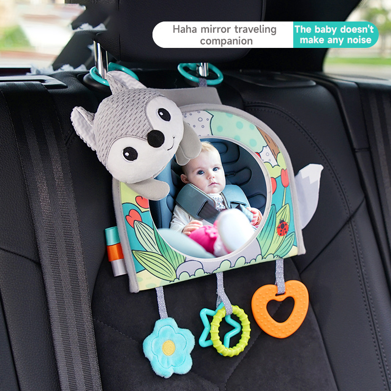 Travel Accessories Baby - ベビーカーシートミラーおもちゃ子供用モニター調整可能な教育感覚玩具楽しい旅行幼児おなかタイムおもちゃ赤ちゃんカーシートおもちゃ