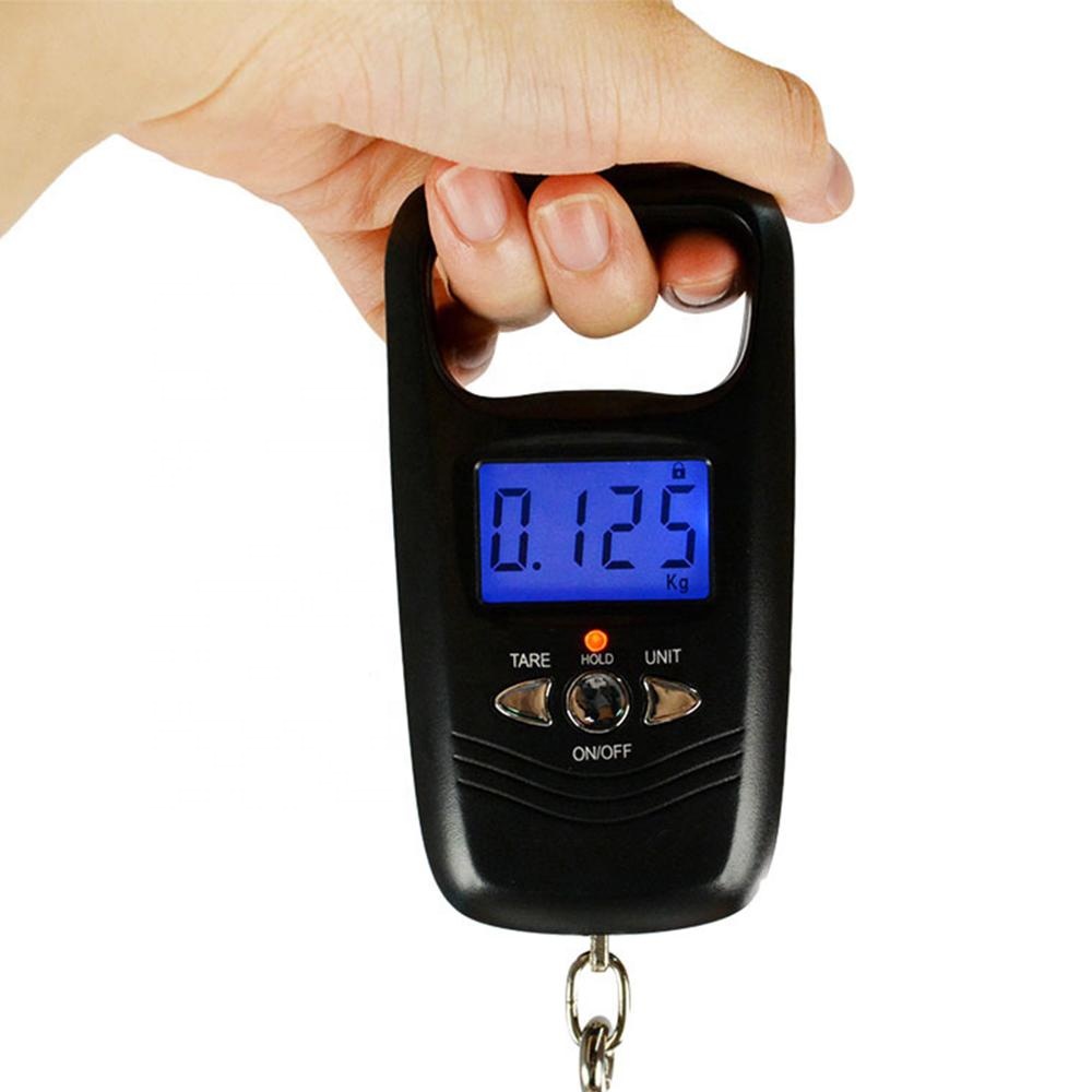 Luggage Scale Hanging - スケールフック魚重量ミニ吊り下げスケールポケットポータブル50kg液晶デジタル吊り下げ荷物重量測定釣りフックスケール電子