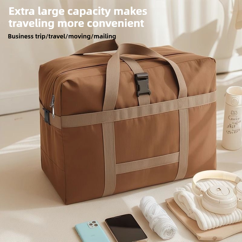 Travel Accessories Us - 特大トラベルダッフルバッグ 折りたたみ式オックスフォード移動用トートバッグ 航空会社預け入れ可能荷物 防水収納 耐水性 ヘビーデューティー