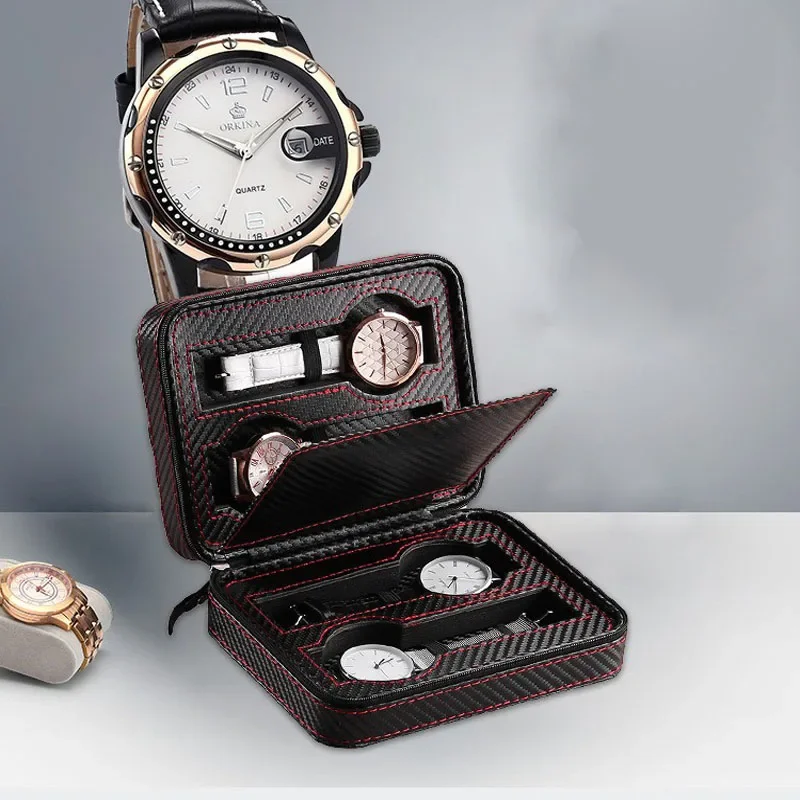 Accessories Travel Jewelry Box - 4スロットポータブル時計収納ボックストラベルケースオーガナイザージュエリーアクセサリー用