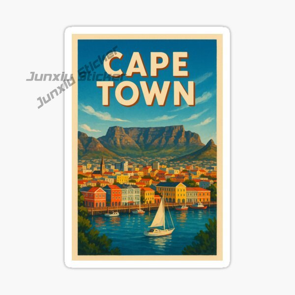 Travel Accessories South Africa - ケープタウン南アフリカ法律制度首都旗風光明媚な旅行用デカールビニールカーステッカー観光用デカールビニールカーパーツアクセサリー