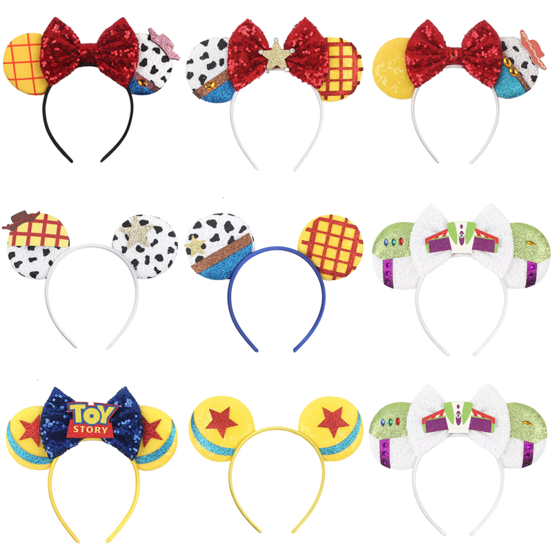 Travel Accessories Disney - HEROCROSS かわいいマウスヘッドバンドピクサートイストーリーヘアアクセサリー女性ウッディバズライトイヤーヘッドバンド女の子の耳用エイリアンヘッドバンド