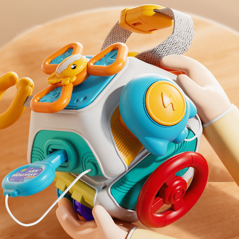 Travel Accessories Toddler - ベビービジーボードキューブモンテッソーリ感覚おもちゃ幼児教育学習活動旅行おもちゃロックボックス微細運動スキル