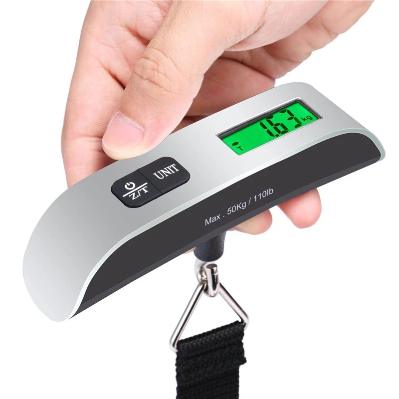 Luggage Scale Hanging - 2026年ホットセール商品 ポータブル電子スケール デジタルLCDディスプレイ 110lb/50kg 電子荷物計量器 吊り下げ式トラベルスケール
