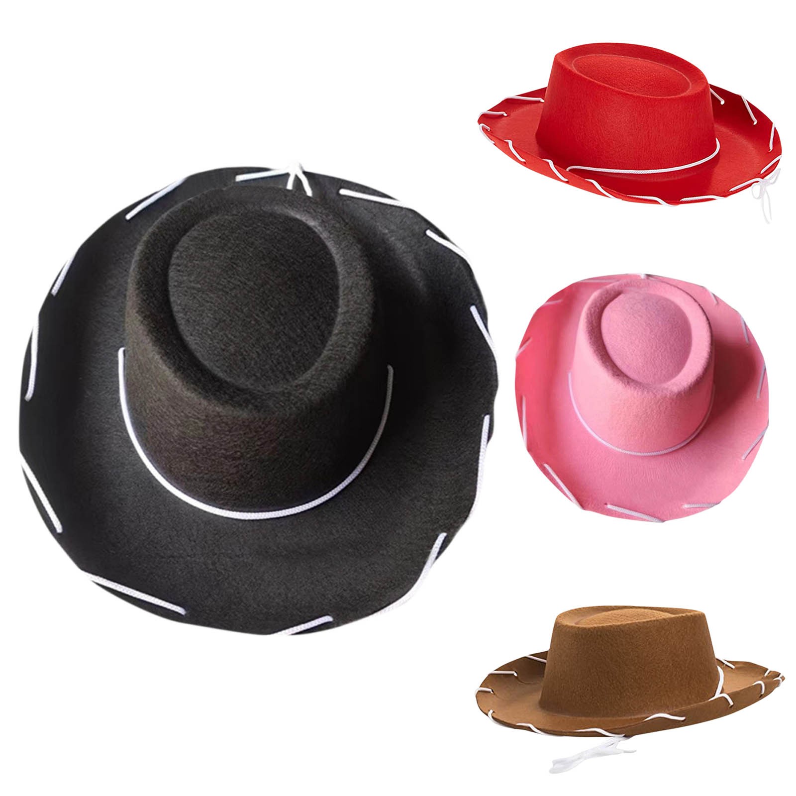 Travel Accessories Toddler - キッズカウボーイハット クラシックウエスタンカウガールフェルトソンブレロ 調節可能なあごストラップ付き 幼児パーティーコスチュームアクセサリー 男の子 女の子用