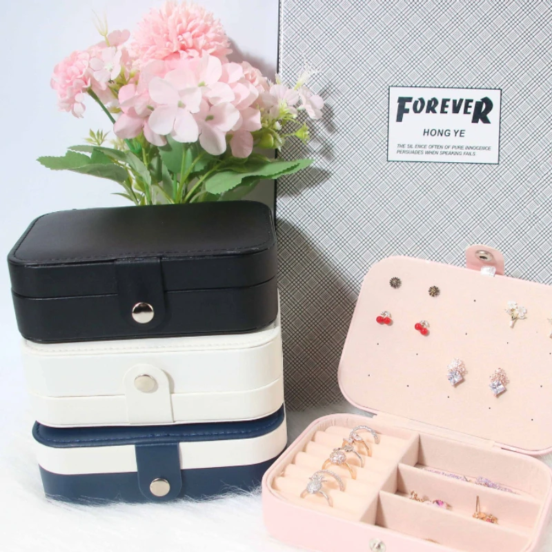 Accessories Travel Jewelry Box - 1個入り ポータブル多層ジュエリーボックス ベルベット裏地付き - インススタイル 旅行に便利なアクセサリーオーガナイザー