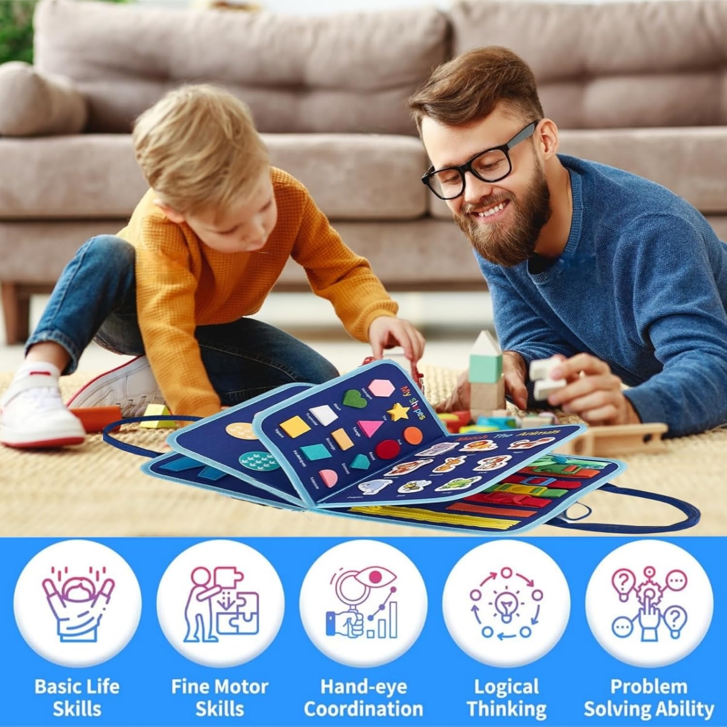 幼児ビジーボード - モンテッソーリおもちゃ、教育学習感覚ビ - Travel Accessories Toddler のレビューと価格