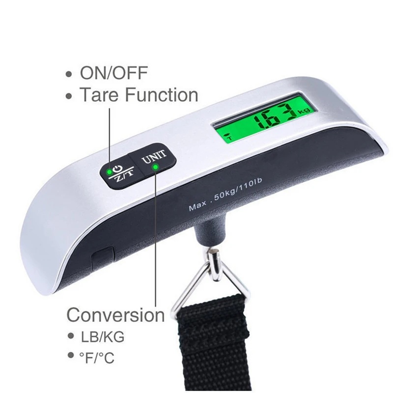 デジタルLCDディスプレイ 110ポンド/50キロ エレクト - Luggage Scale Hanging のレビューと価格