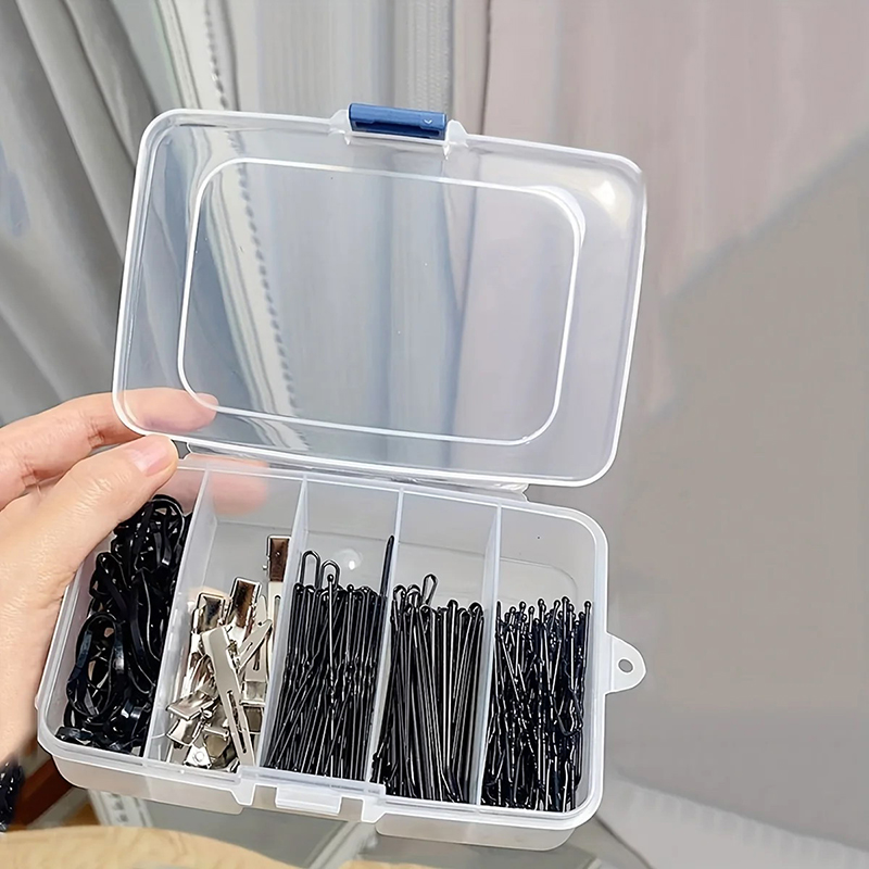 新しい【クリア5/6グリッドポータブルプラスチックヘアクリッ - Accessories Travel Jewelry Box のレビューと価格