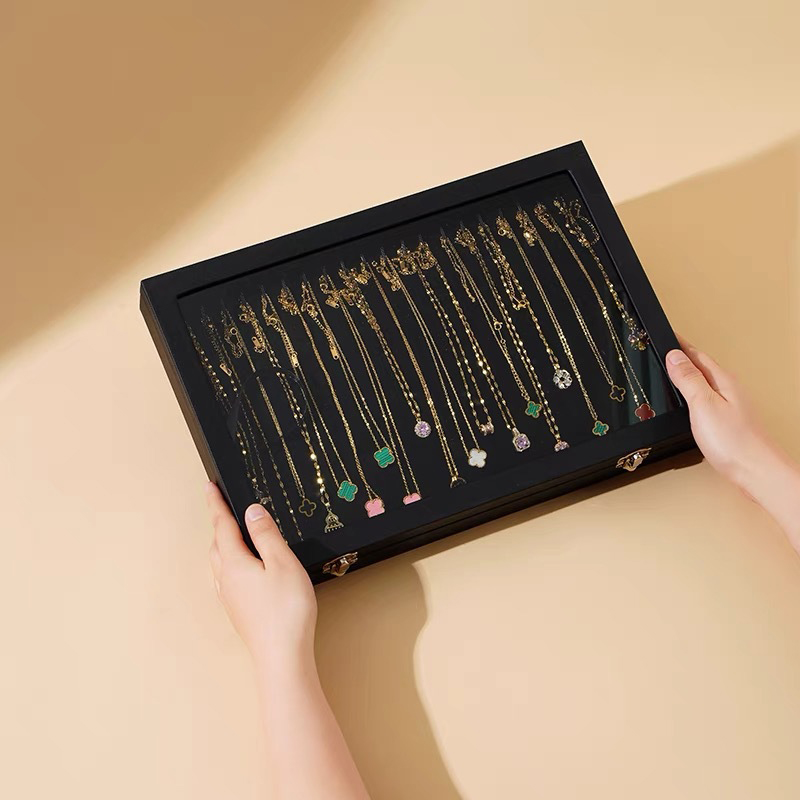 木製ジュエリーボックス結婚式ママ友人トラベルアクセサリーギフ - Accessories Travel Jewelry Box のレビューと価格
