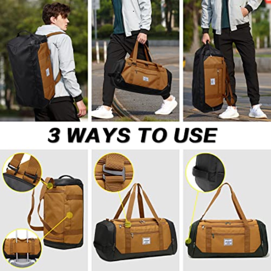 メンズトラベルダッフルバッグ 40L 中型スポーツジムバッグ - Shoe Bag Travel のレビューと価格