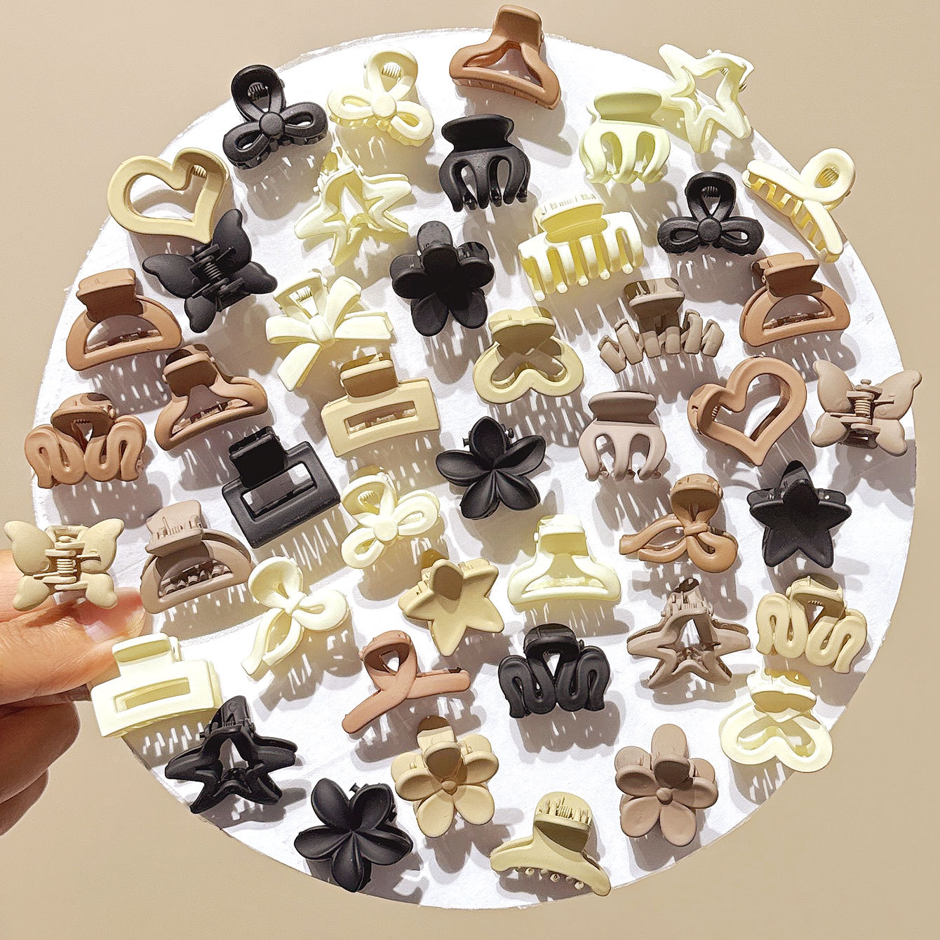 10/20/30個 ベージュミックスパック 小さなクリップ、 - Travel Accessories Pack のレビューと価格