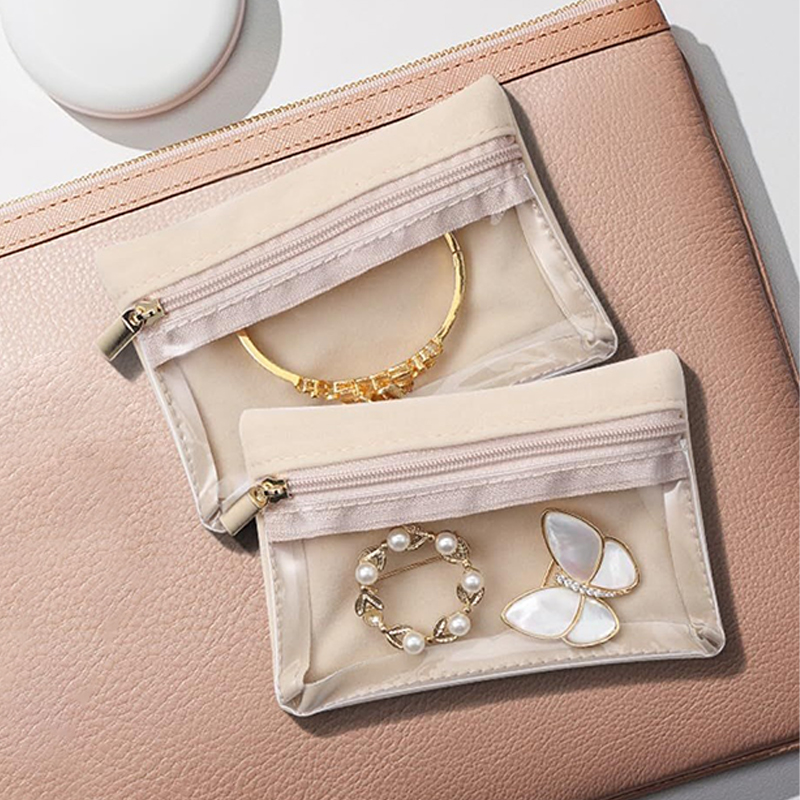 新しいポータブルベルベットジュエリーボックスイヤリングネック - Accessories Travel Jewelry Box のレビューと価格