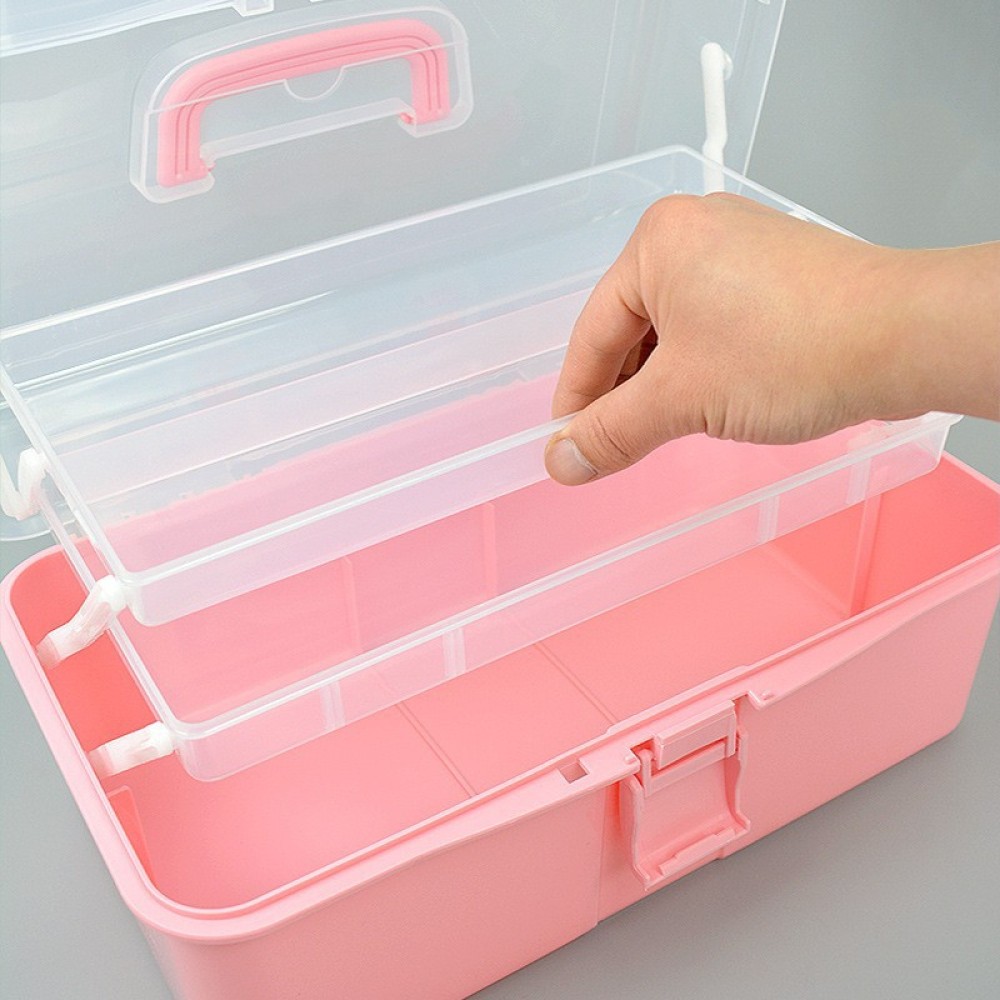 ポータブル折りたたみ式化粧品収納ケース 3層ネイルアートオー - Accessories Travel Jewelry Box のレビューと価格
