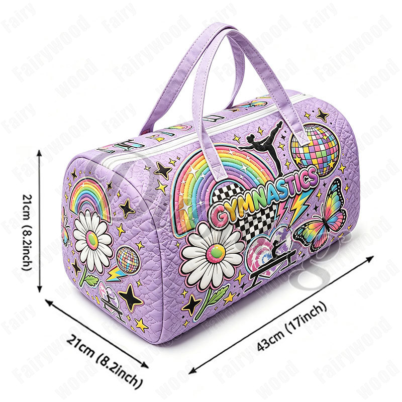 芸術体操柄プリントハンドバッグ 旅行用 2Dフラットキルト体 - Shoe Bag Travel のレビューと価格