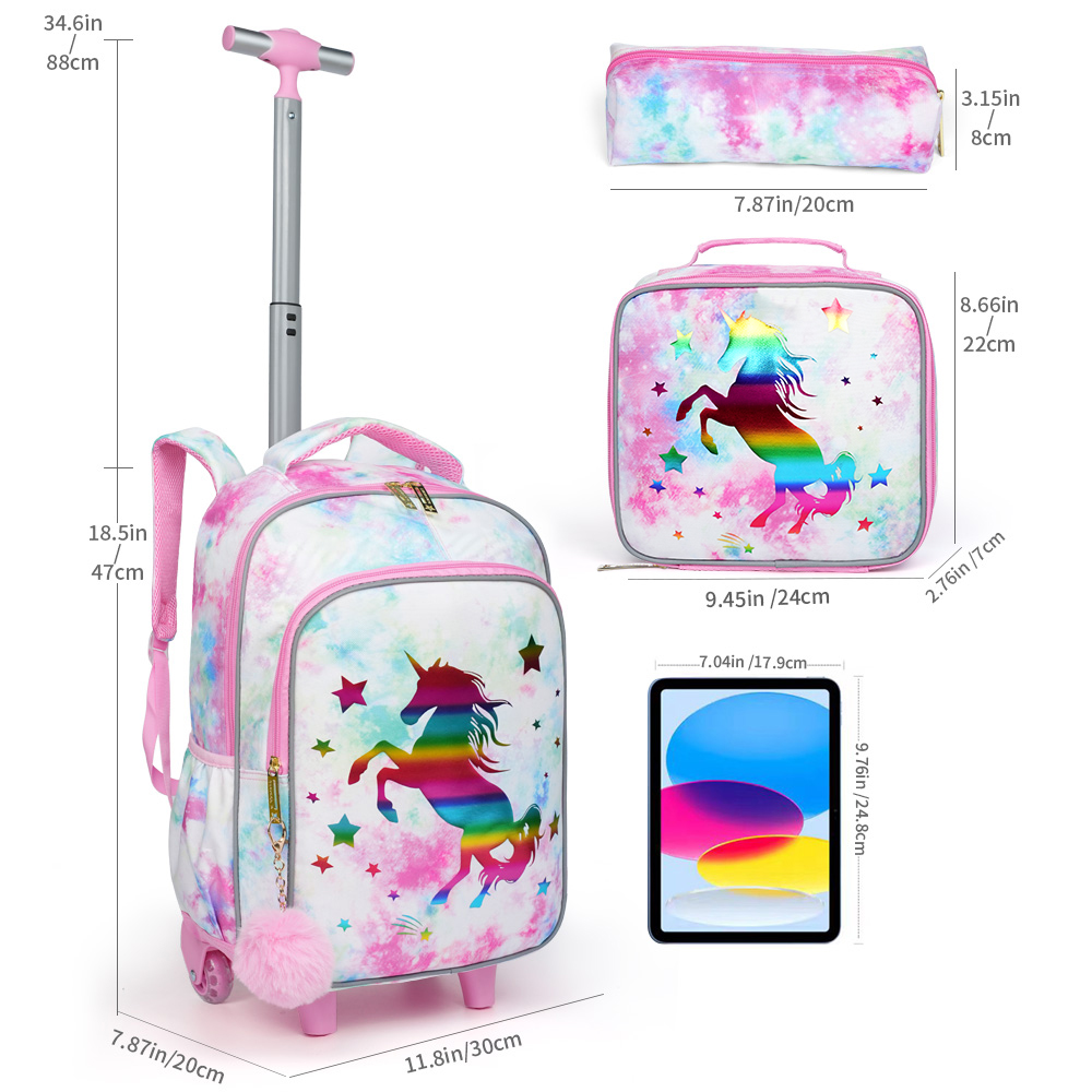 3点セット 子供用トラベルバッグ、荷物バッグ、車輪付きブック - Travel Accessories Toddler のレビューと価格