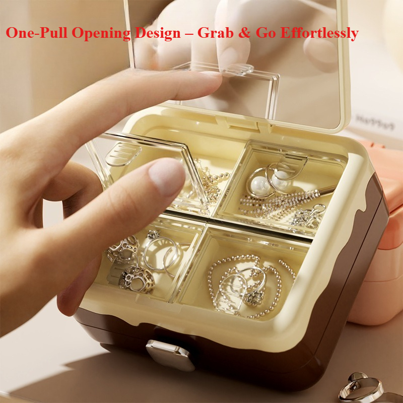 ポータブルジュエリーオーガナイザー ミニイヤリングネックレス - Accessories Travel Jewelry Box のレビューと価格