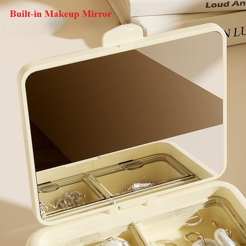 ポータブルジュエリーオーガナイザー ミニイヤリングネックレス - Accessories Travel Jewelry Box のレビューと価格