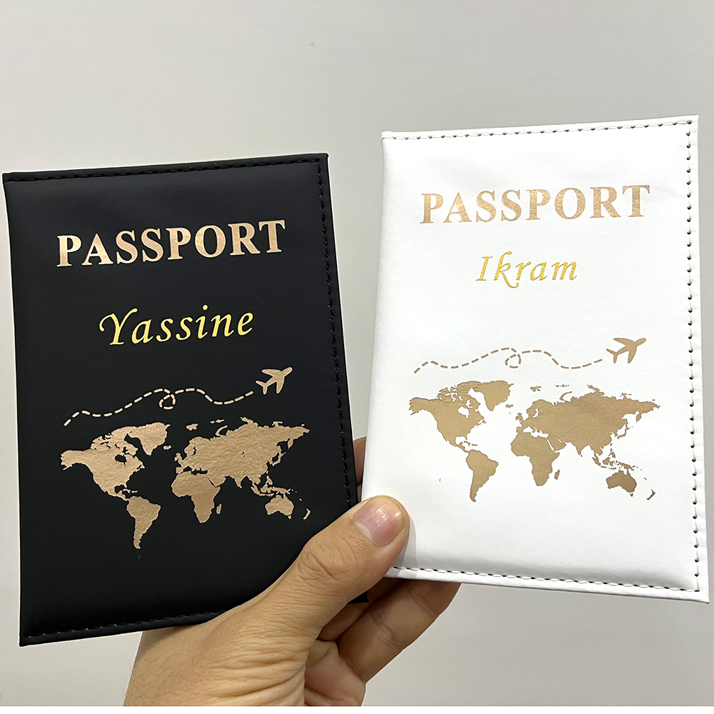 男性と女性のためのパーソナライズされた飛行機のパスポートカバ - Travel Accessories And Gadgets のレビューと価格