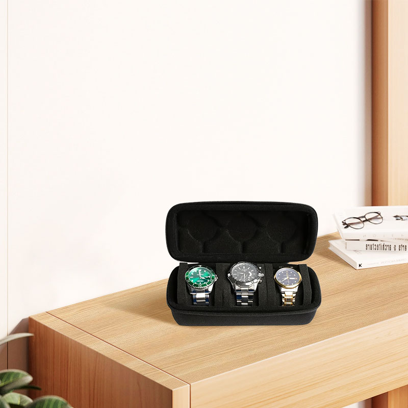 3つのスロット付き腕時計用トラベルケース、高品質で頑丈な腕時 - Accessories Travel Jewelry Box のレビューと価格