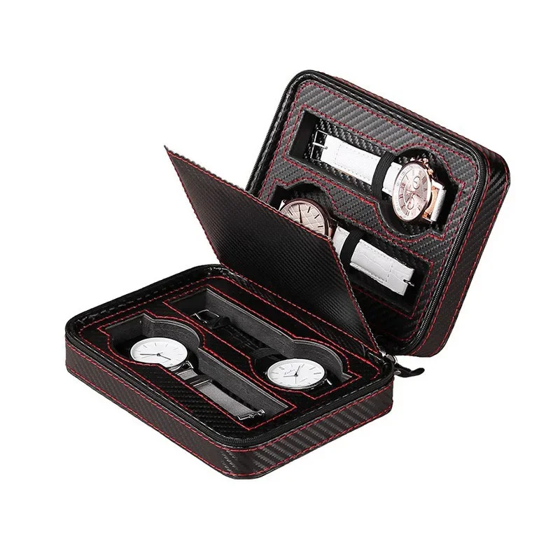 4スロットポータブル時計収納ボックストラベルケースオーガナイ - Accessories Travel Jewelry Box のレビューと価格