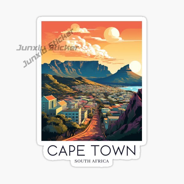 ケープタウン南アフリカ法律制度首都旗風光明媚な旅行用デカール - Travel Accessories South Africa のレビューと価格