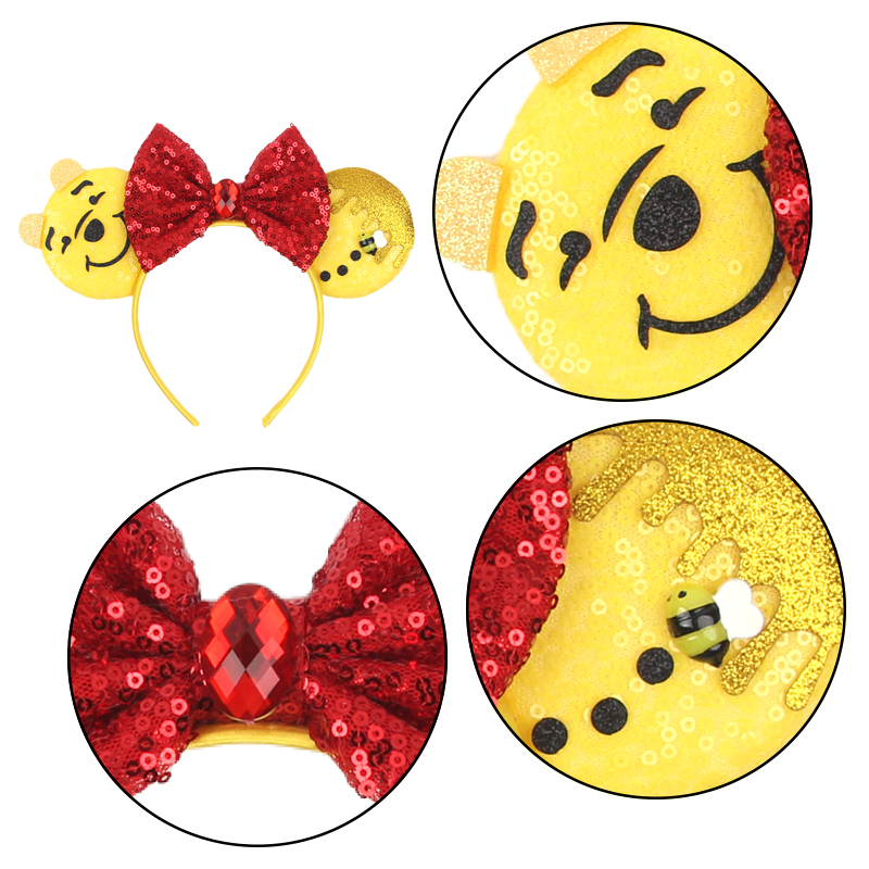 くまのプーさんマウス耳ヘッドバンドホット漫画キャラクターミッ - Travel Accessories Disney のレビューと価格
