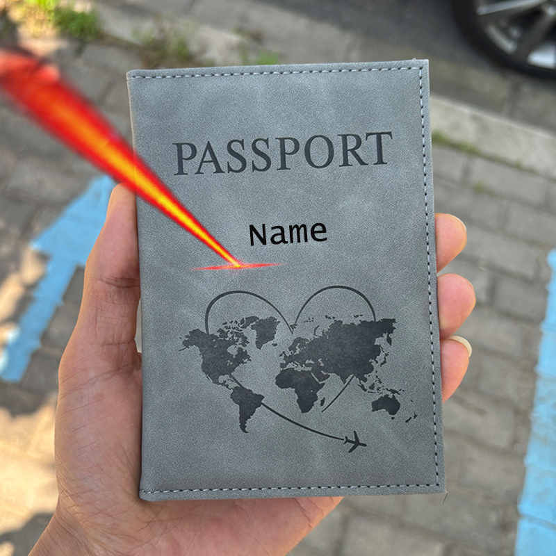パーソナライズされた名前パスポートホルダー旅行財布刻印レザー - Travel Accessories Passport Holder のレビューと価格