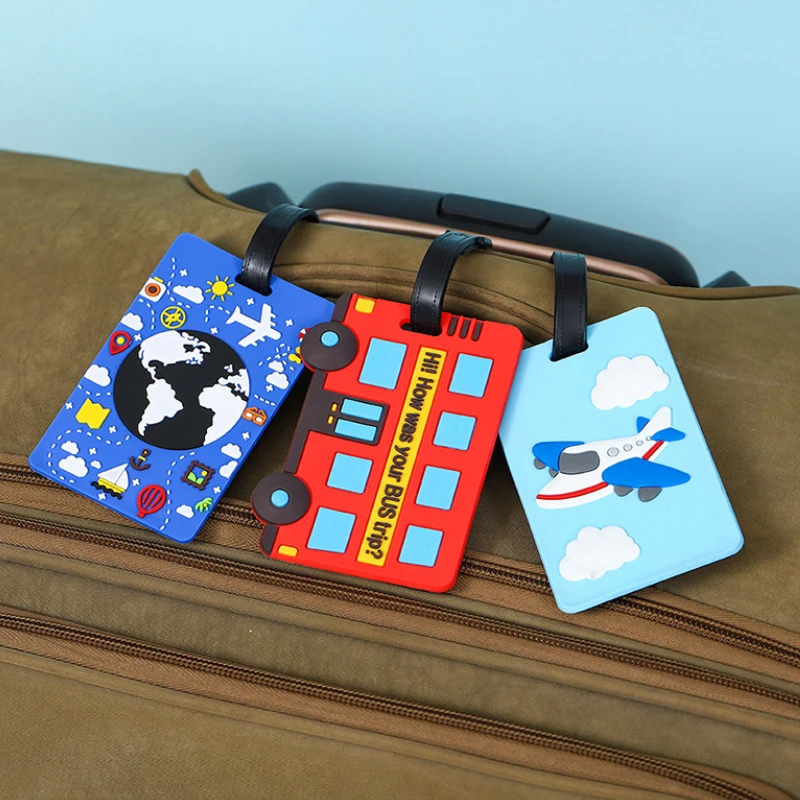 かわいい漫画の車 PVC シリコーン荷物タグ旅行荷物名札スー - Travel Accessories Pack のレビューと価格