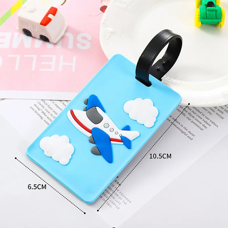 かわいい漫画の車 PVC シリコーン荷物タグ旅行荷物名札スー - Travel Accessories Pack のレビューと価格