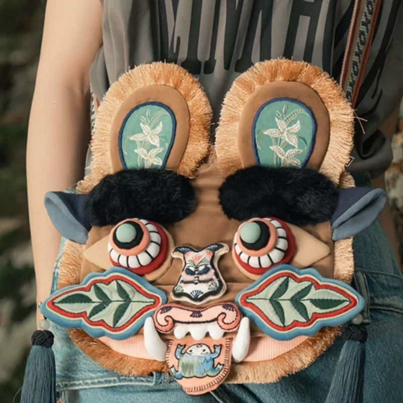 中国風フェイクファーぬいぐるみバッグ虎の頭子供クロスボディシ - Travel Accessories Toddler のレビューと価格