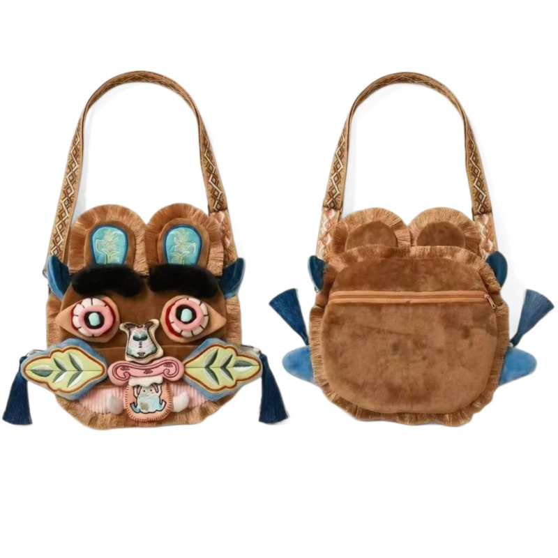 中国風フェイクファーぬいぐるみバッグ虎の頭子供クロスボディシ - Travel Accessories Toddler のレビューと価格