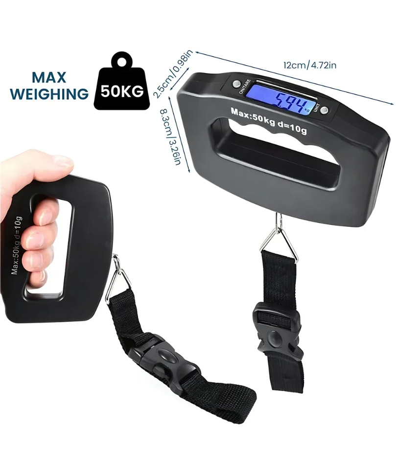 50 キロデジタル荷物スケールポータブルスーツケーススケール - Luggage Scale Hanging のレビューと価格