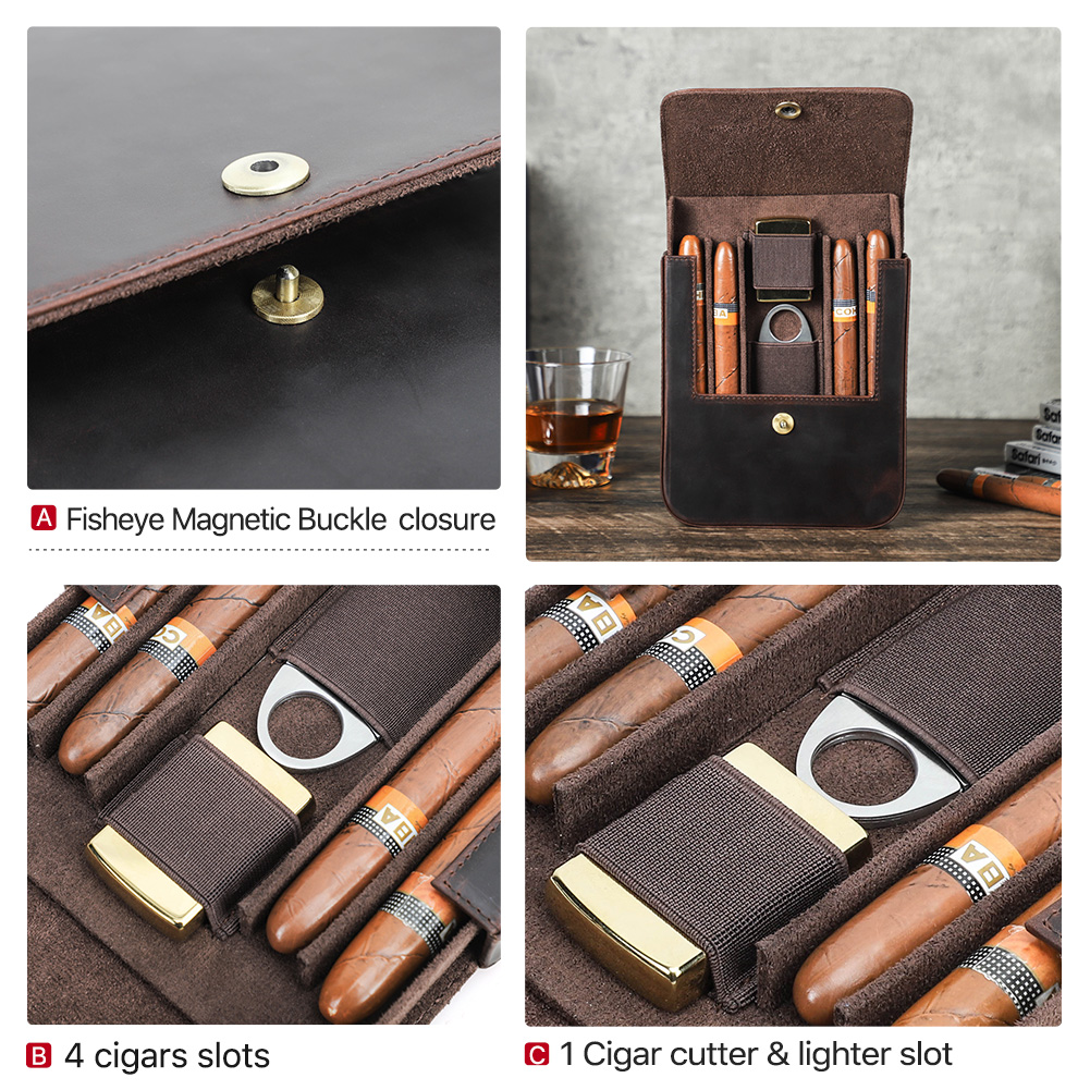 CONTACT'S FAMILY 本革製シガーヒュミドールボ - Travel Accessories Us のレビューと価格
