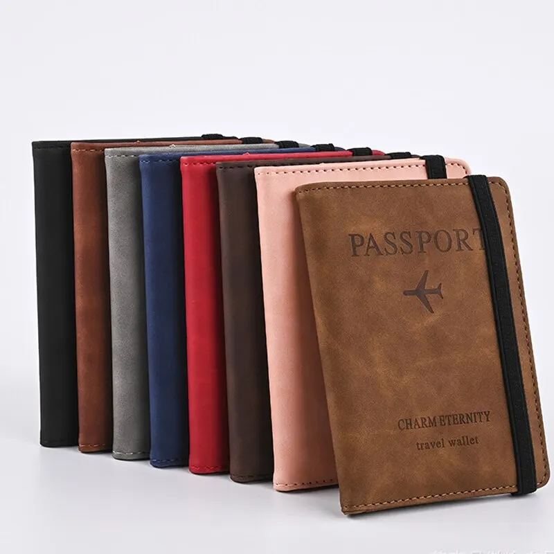 男性用PUレザーハンドキャリー財布、パスポート財布、名刺入れ - Travel Accessories Passport Holder のレビューと価格