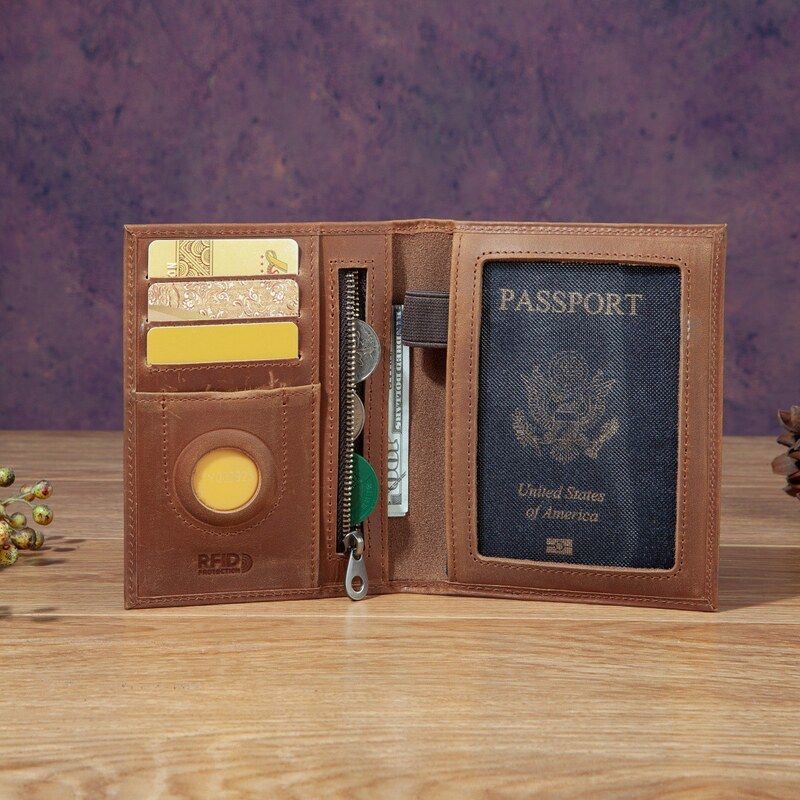 おしゃれなユニセックス マッドホースレザー パスポートホルダ - Travel Accessories Passport Holder のレビューと価格